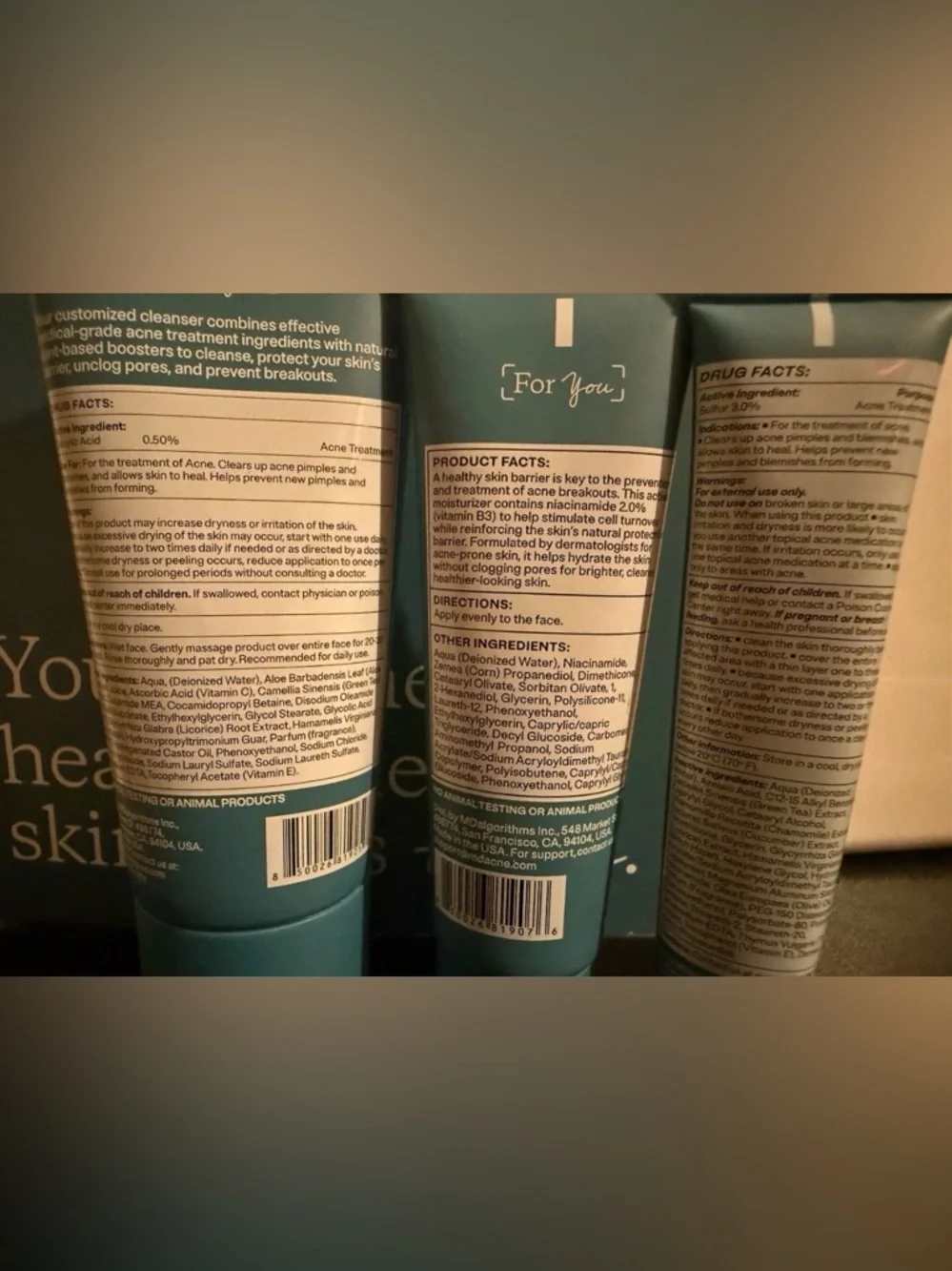 AMAZING Product MD Acne 4 piece set with charcoal blackhead removal strips #acne